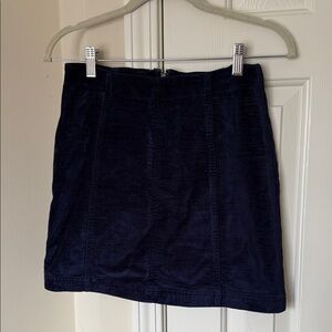 Free People Velvet Blue Mini Skirt